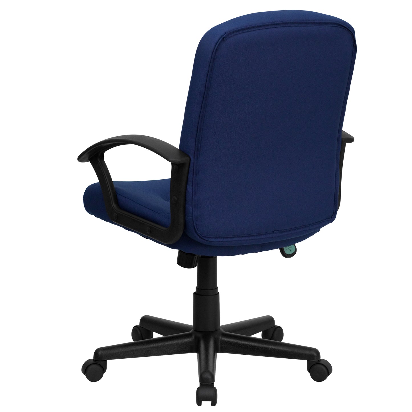 Garver Mid-Back Navy Fabric Executive Swivel Office Chair with Nylon Arms Navy