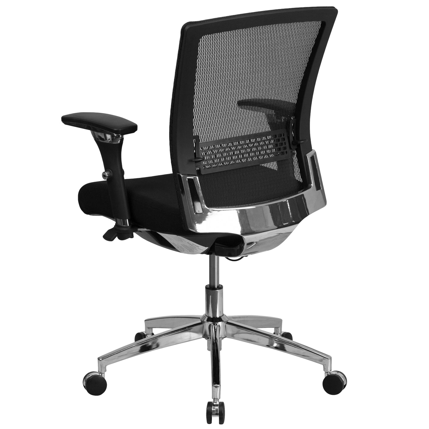 HERCULES Series 24/7 Intensive Use 300 lb. Rated Black Mesh Multifunction Ergonomic Office Chair with Seat Slider Black Mesh & Fabric