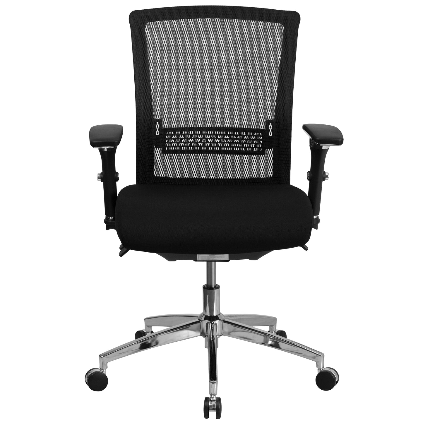 HERCULES Series 24/7 Intensive Use 300 lb. Rated Black Mesh Multifunction Ergonomic Office Chair with Seat Slider Black Mesh & Fabric