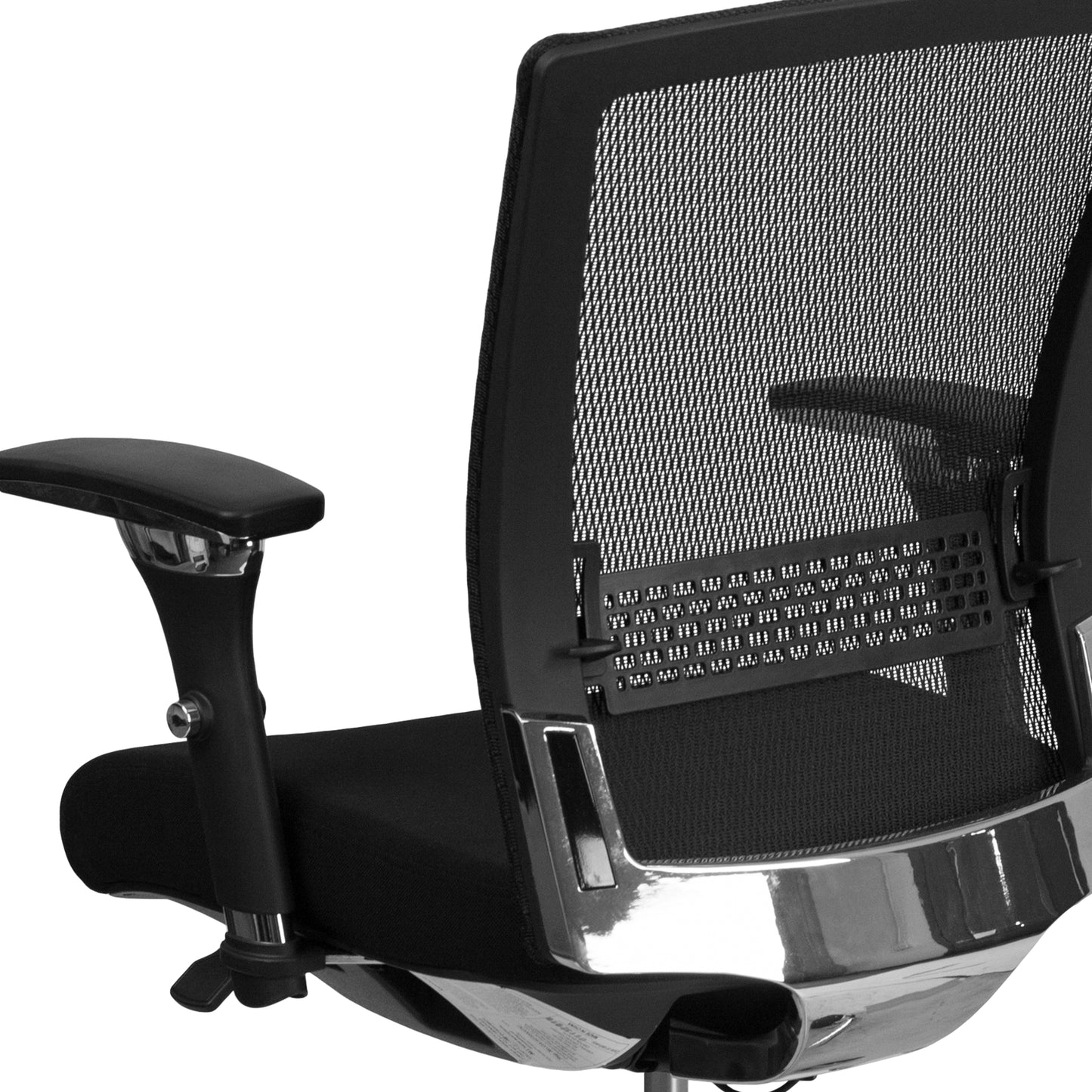 HERCULES Series 24/7 Intensive Use 300 lb. Rated Black Mesh Multifunction Ergonomic Office Chair with Seat Slider Black Mesh & Fabric