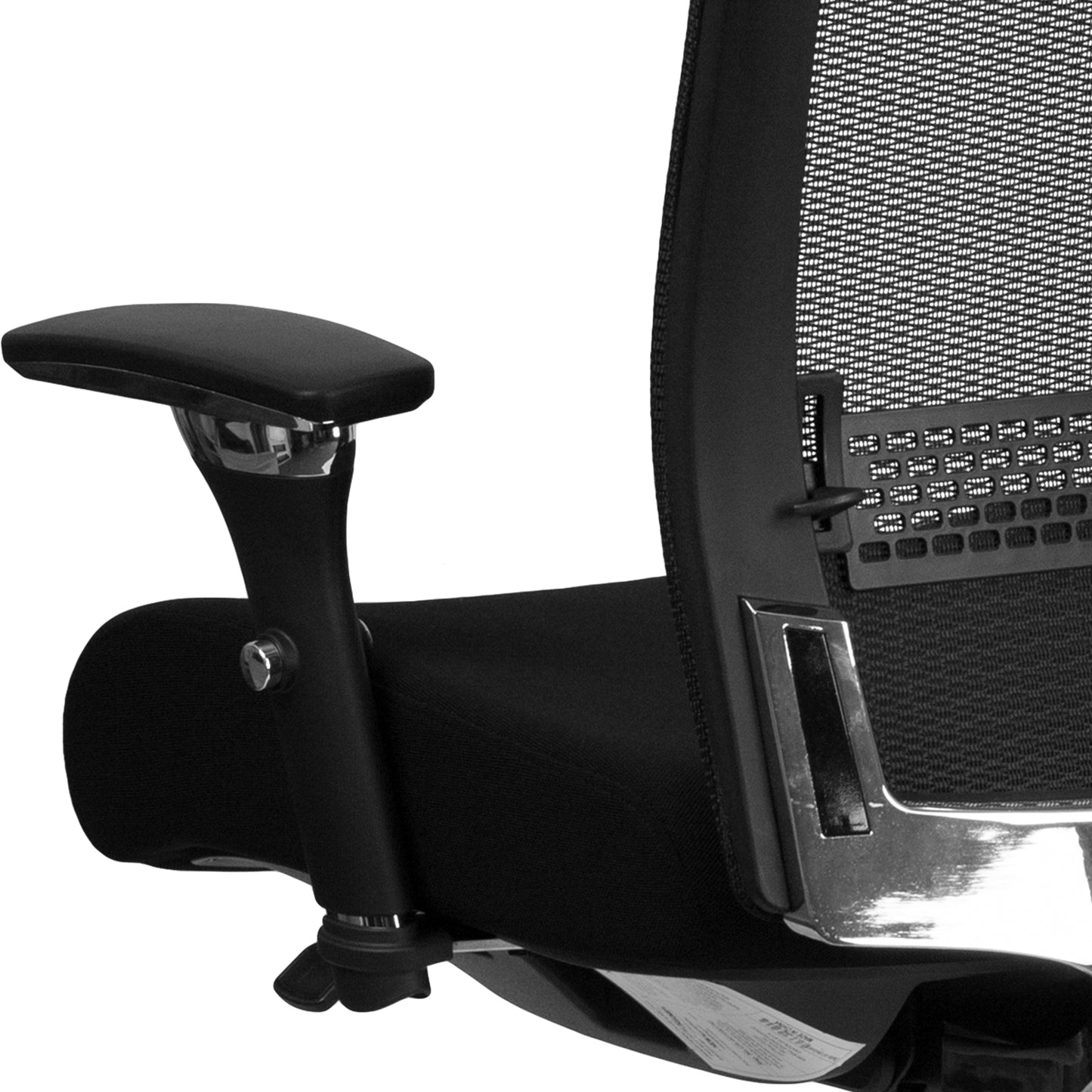 HERCULES Series 24/7 Intensive Use 300 lb. Rated Black Mesh Multifunction Ergonomic Office Chair with Seat Slider Black Mesh & Fabric