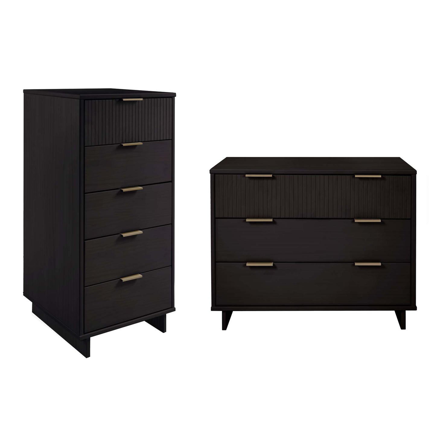 Granville Modern 2-Piece Dresser Set in Black GRAN012