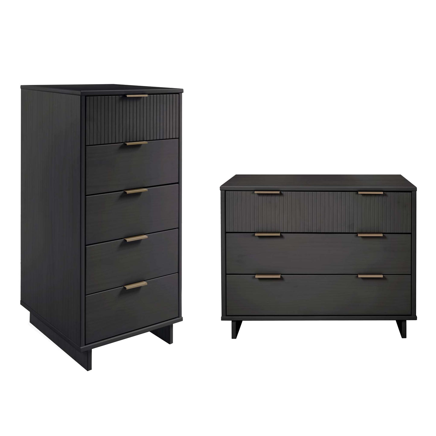 Granville Modern 2-Piece Dresser Set in Charcoal Gray GRAN015