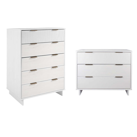Granville Modern 2-Piece Dresser Set in White GRAN021