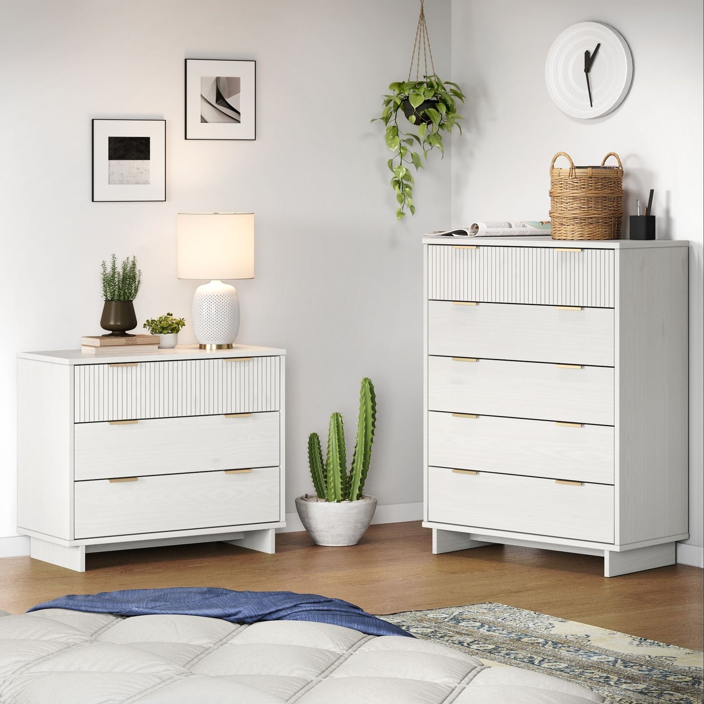 Granville Modern 2-Piece Dresser Set in White GRAN021