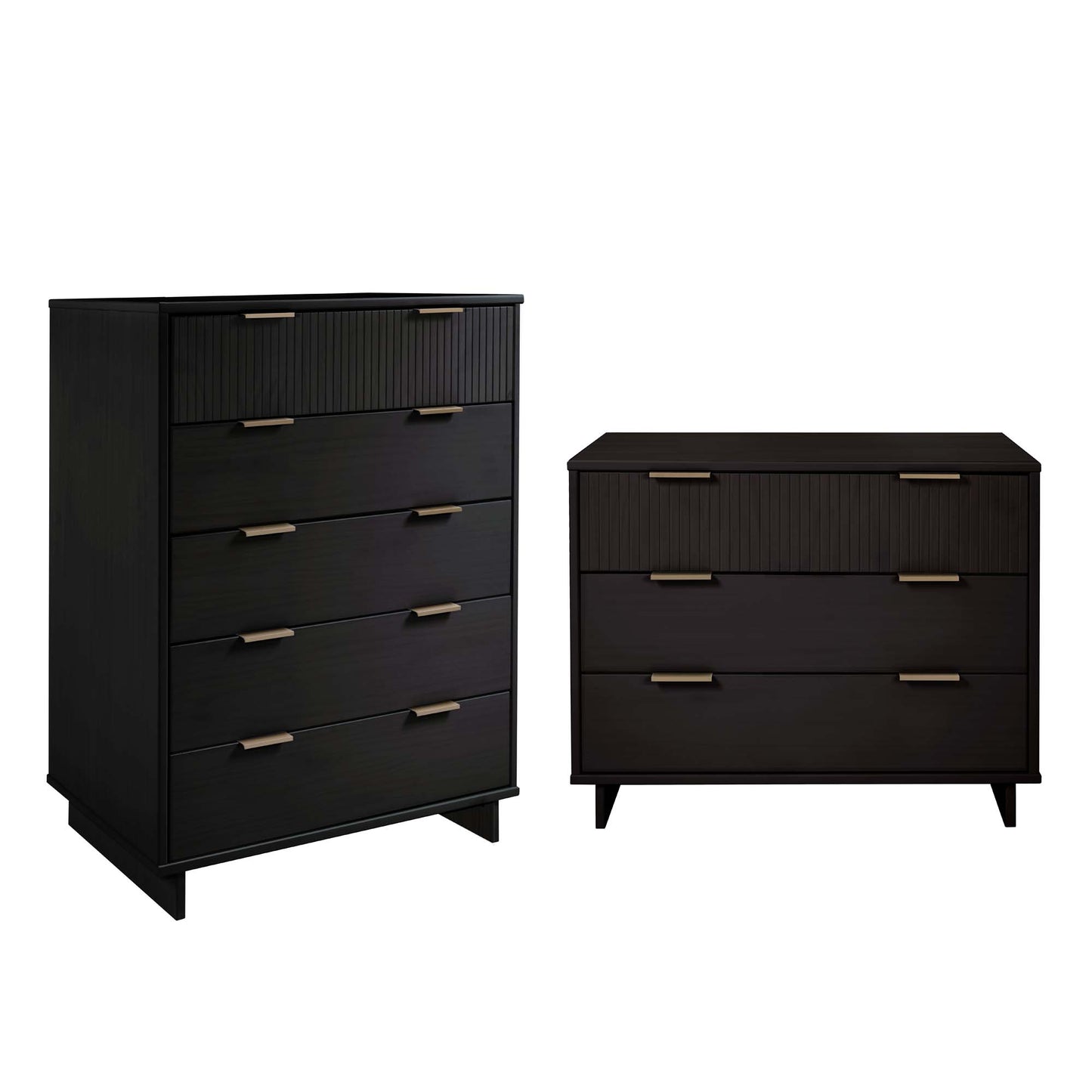 Granville Modern 2-Piece Dresser Set in Black GRAN022