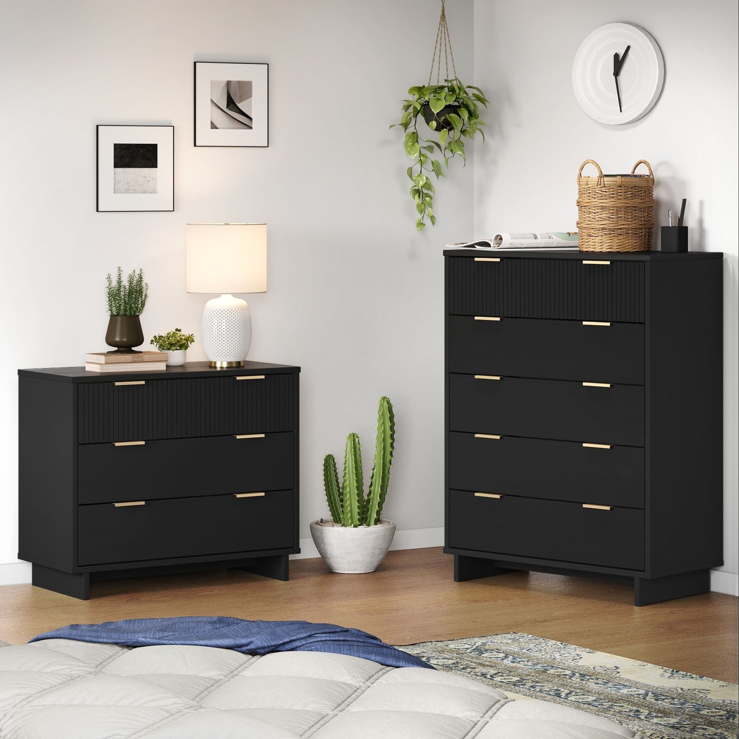 Granville Modern 2-Piece Dresser Set in Black GRAN022