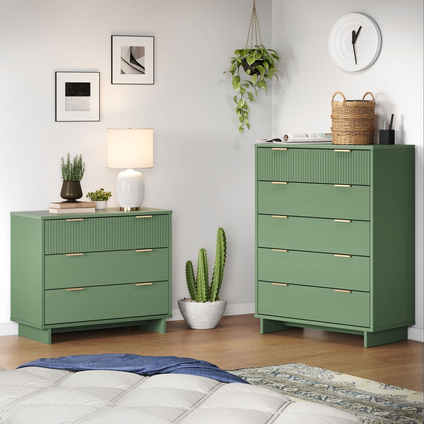 Granville Modern 2-Piece Dresser Set in Sage Green GRAN023