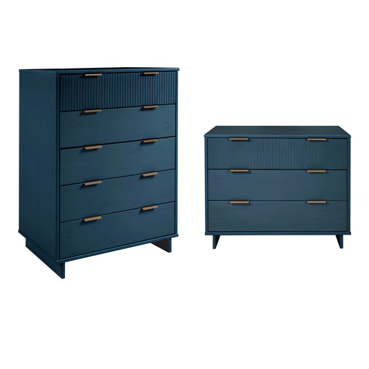 Granville Modern 2-Piece Dresser Set in Midnight Blue GRAN024