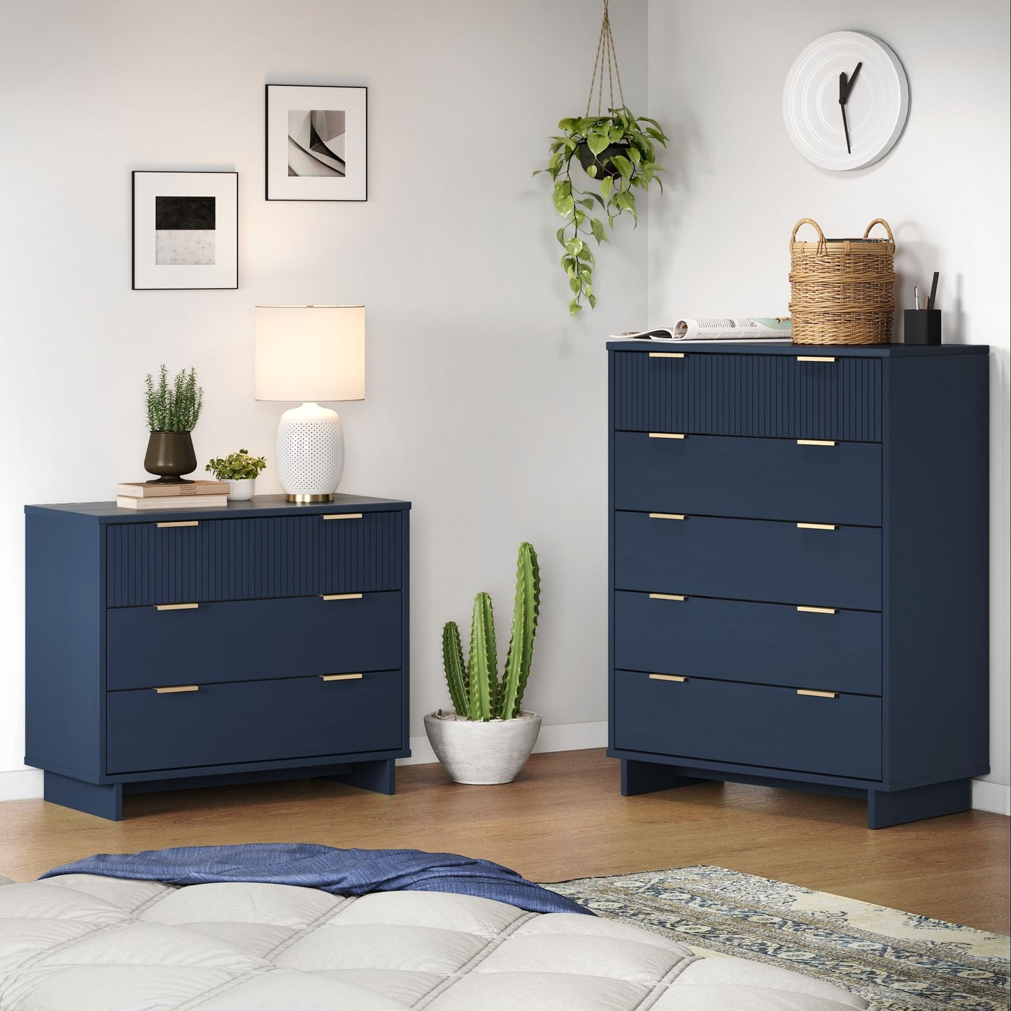Granville Modern 2-Piece Dresser Set in Midnight Blue GRAN024