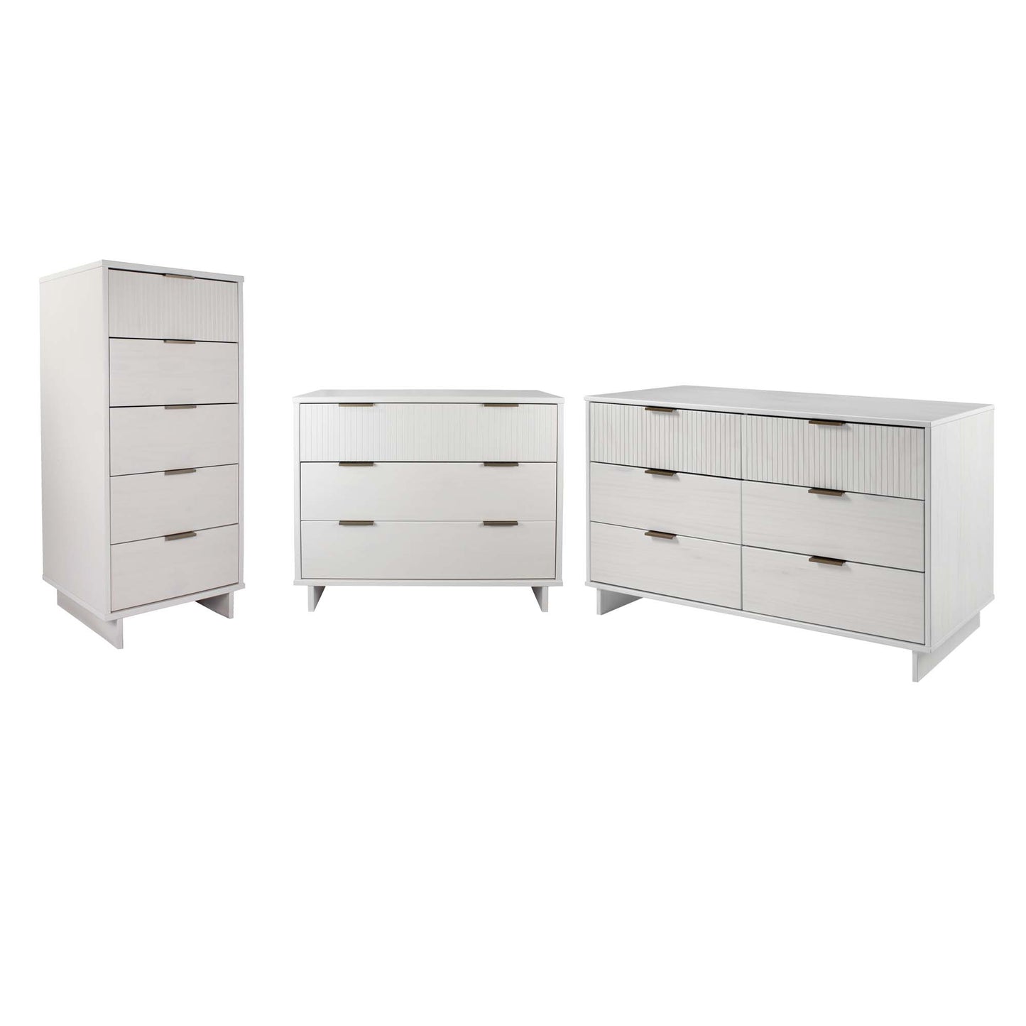 Granville Modern 3-Piece Dresser Set in White GRAN031
