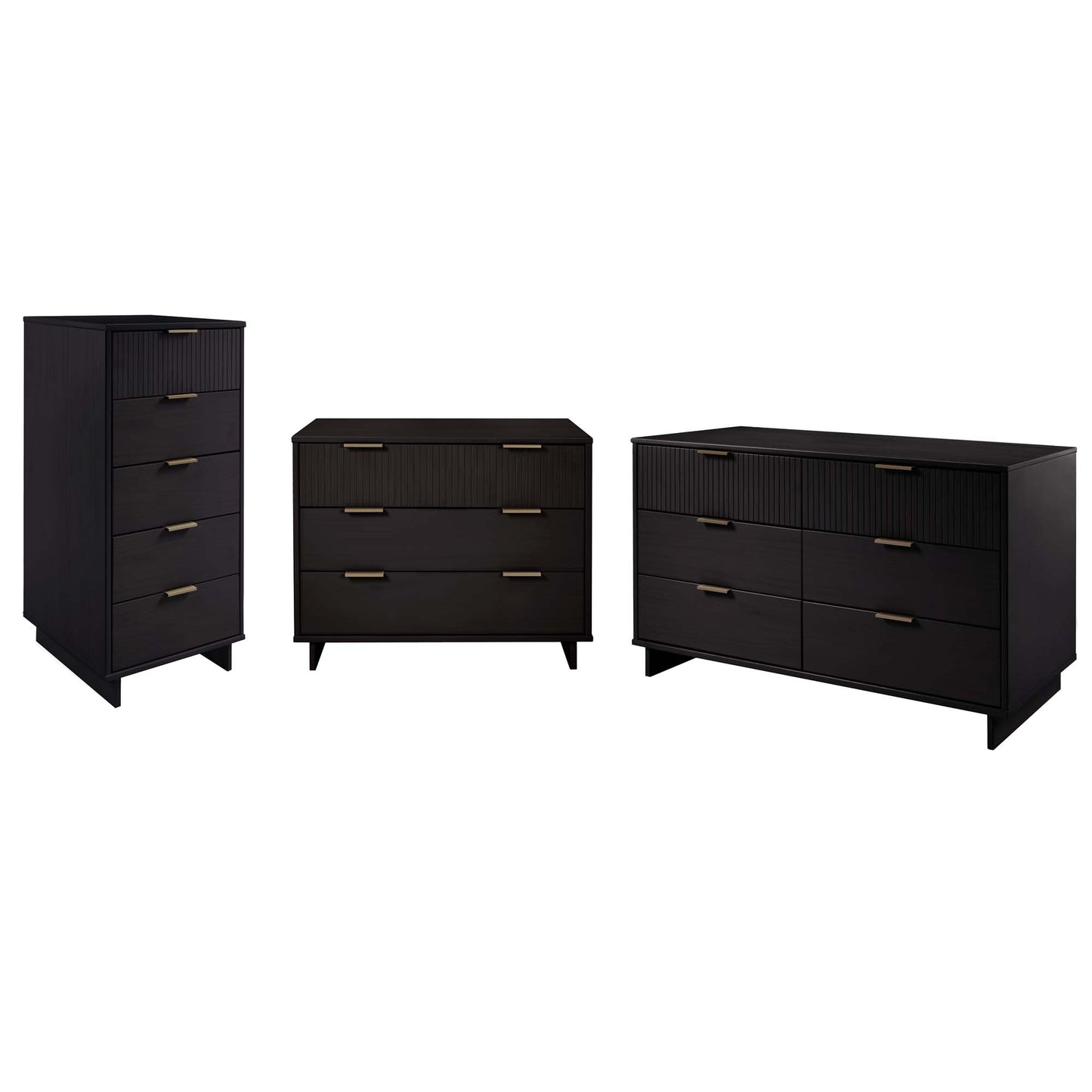 Granville Modern 3-Piece Dresser Set in Black GRAN032