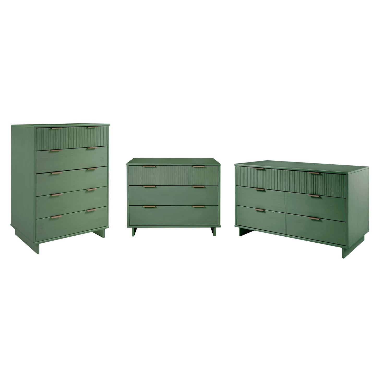 Granville Modern 3-Piece Dresser Set in Sage Green GRAN033