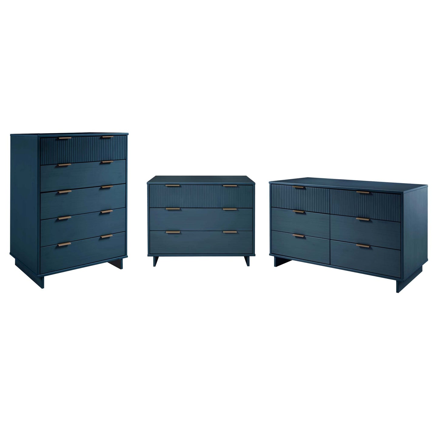 Granville Modern 3-Piece Dresser Set in Midnight Blue GRAN034