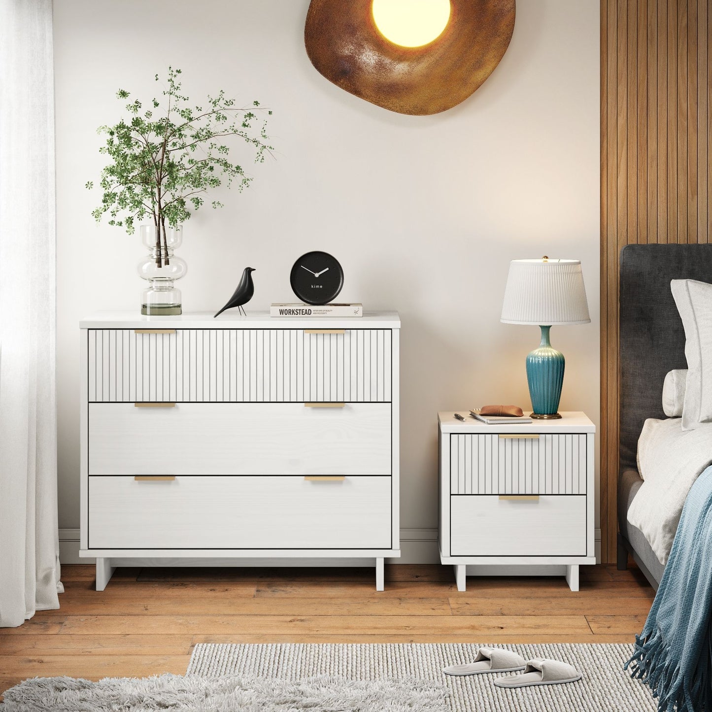 Granville Modern 2-Piece Dresser Set in White GRAN041