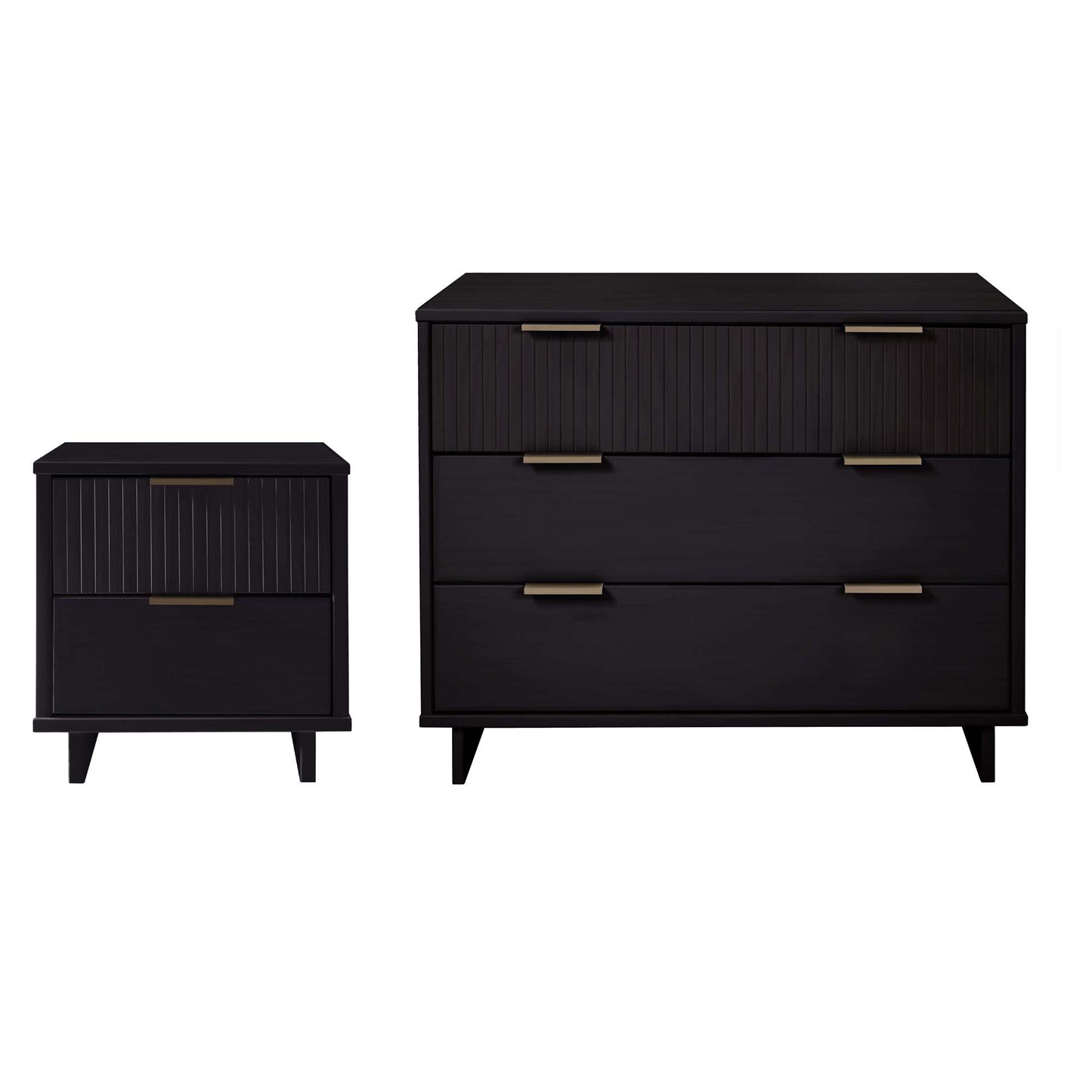 Granville Modern 2-Piece Dresser Set in Black GRAN042