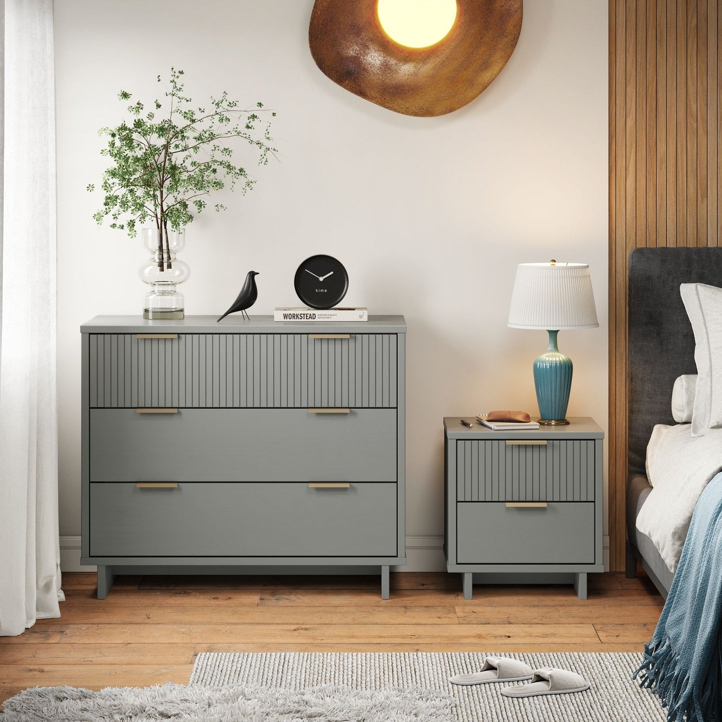 Granville Modern 2-Piece Dresser Set in Light Gray GRAN046