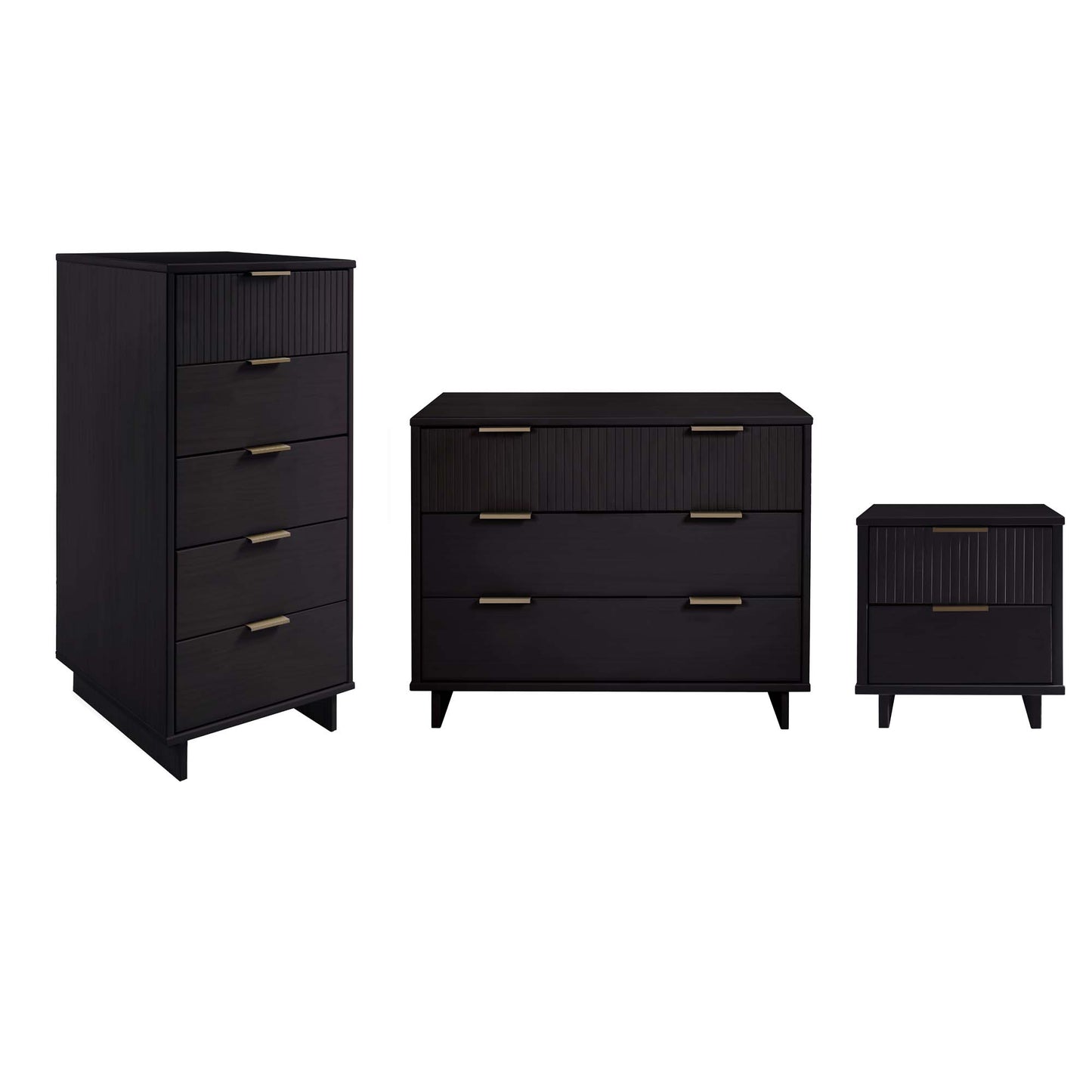 Granville Modern 3-Piece Dresser Set in Black GRAN052