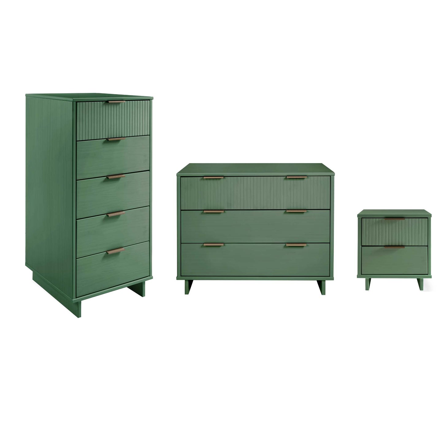 Granville Modern 3-Piece Dresser Set in Sage Green GRAN053