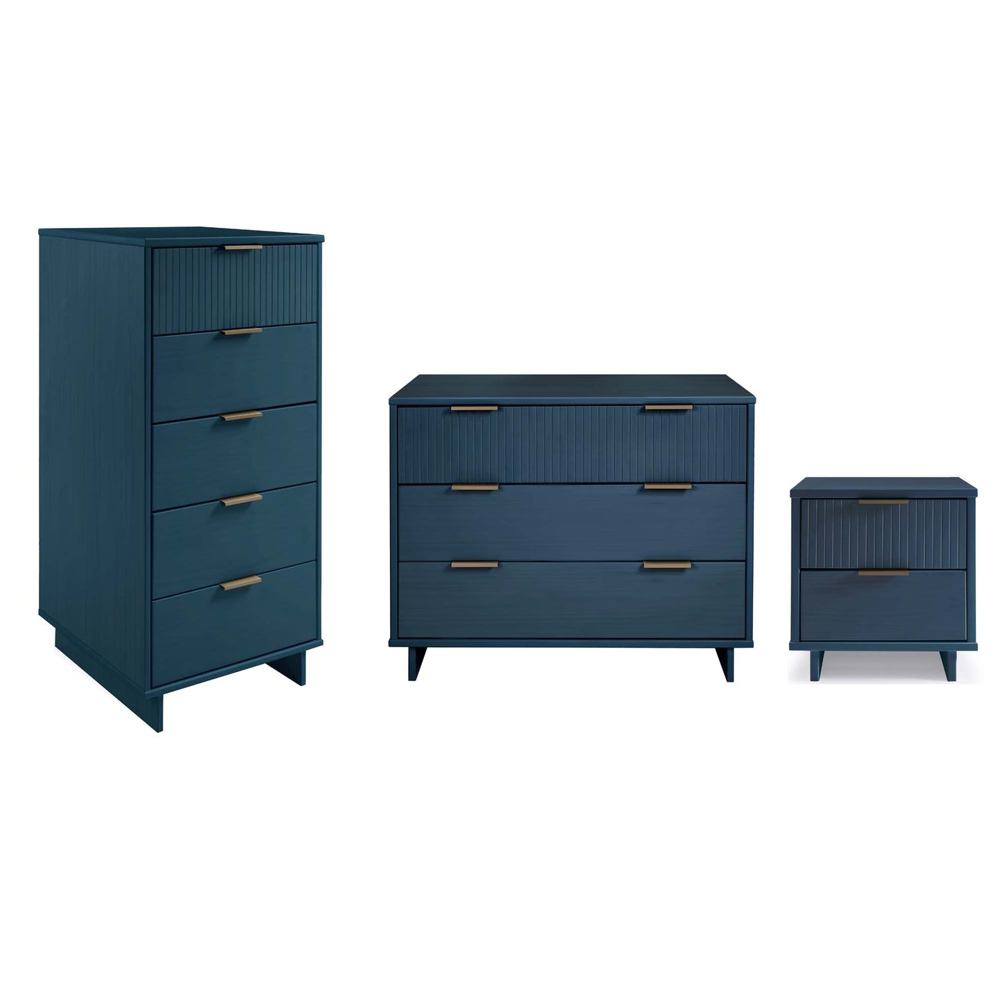 Granville Modern 3-Piece Dresser Set in Midnight Blue GRAN054
