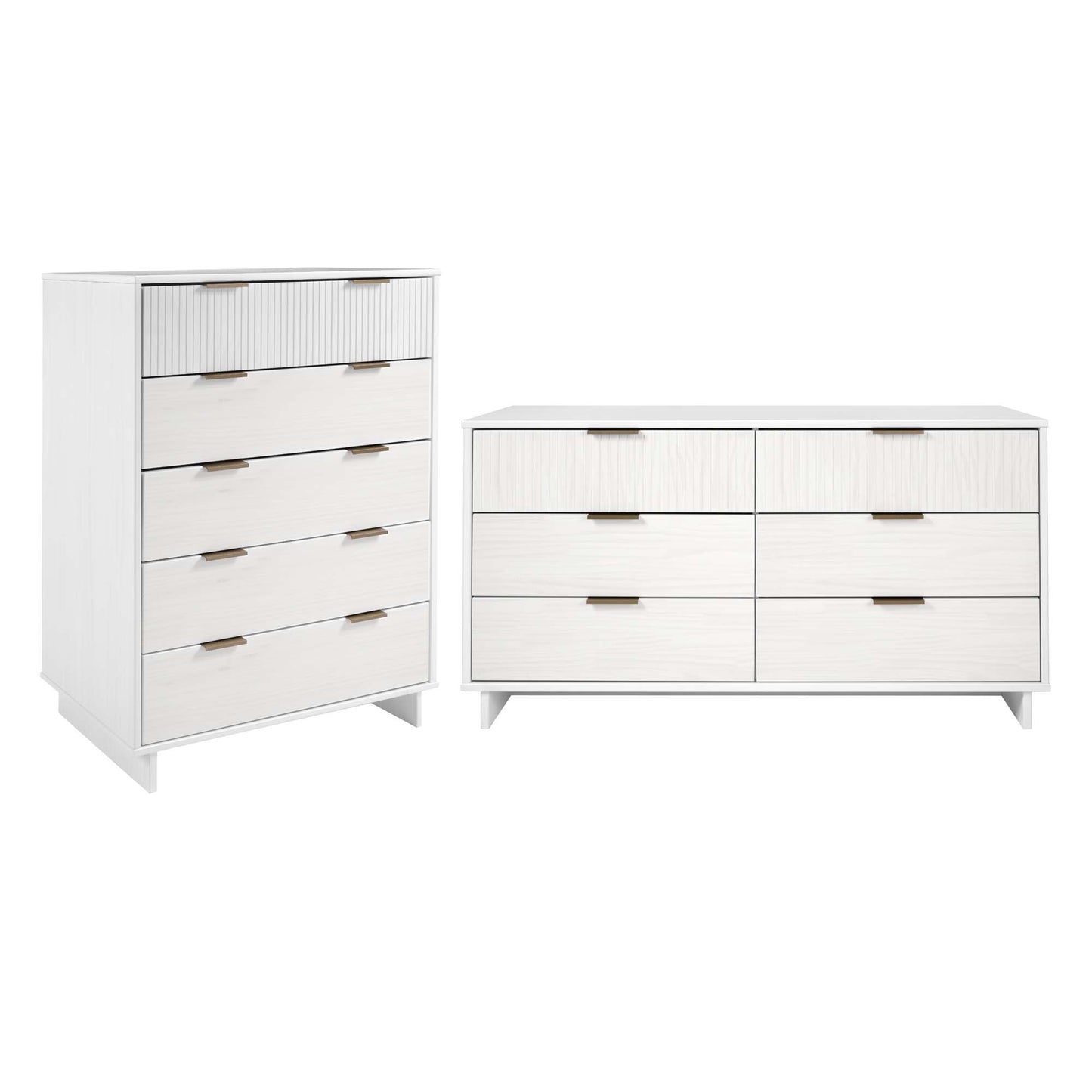 Granville Modern 2-Piece Dresser Set in White GRAN061