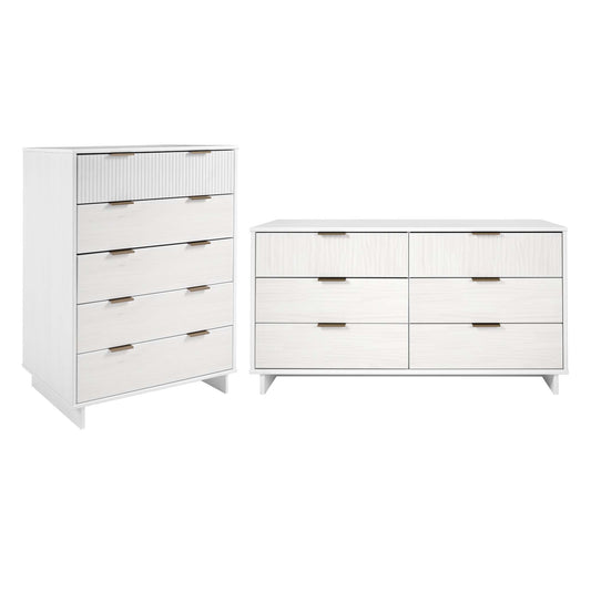 Granville Modern 2-Piece Dresser Set in White GRAN061