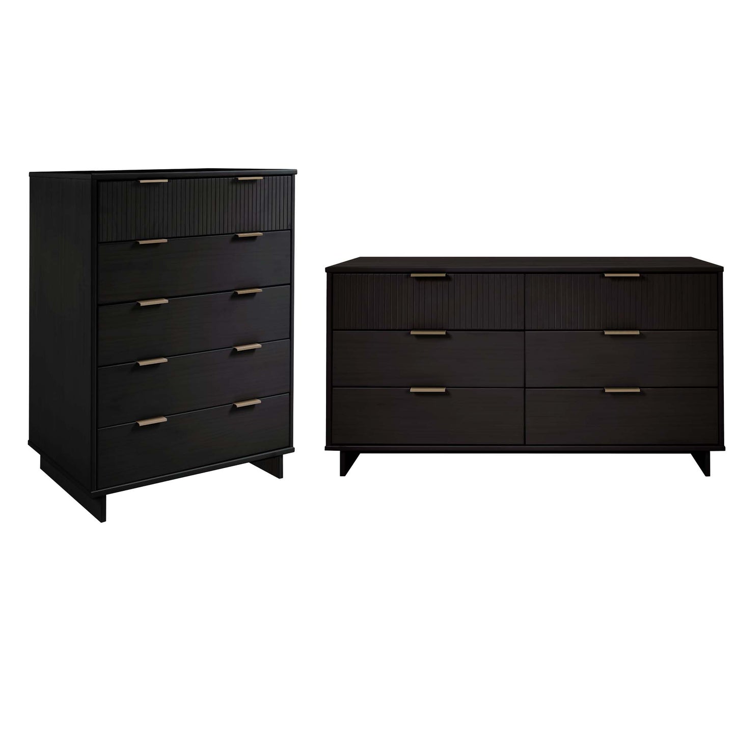 Granville Modern 2-Piece Dresser Set in Black GRAN062