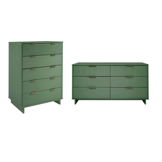 Granville Modern 2-Piece Dresser Set in Sage Green GRAN063