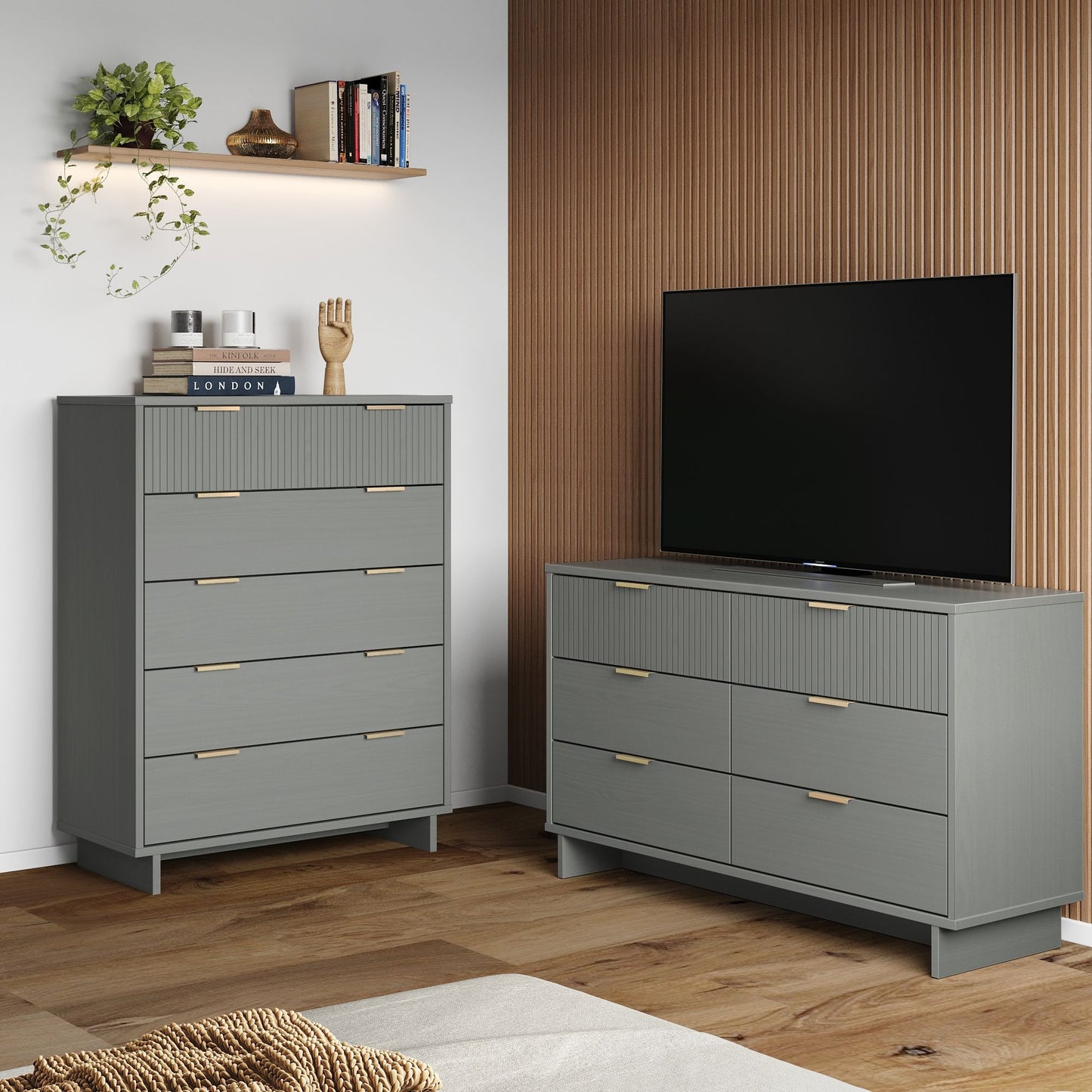 Granville Modern 2-Piece Dresser Set in Light Gray GRAN066