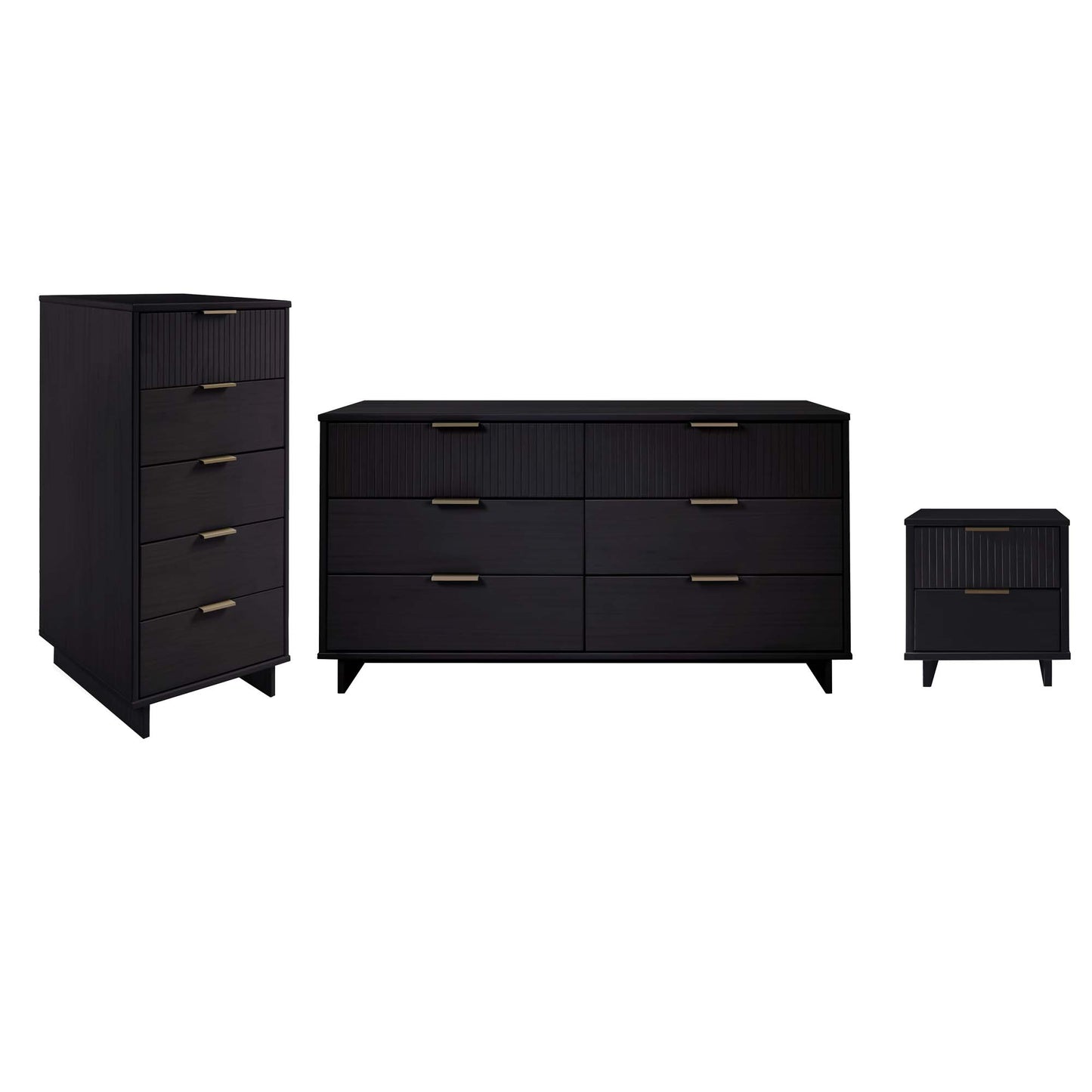 Granville Modern 3-Piece Dresser Set in Black GRAN072
