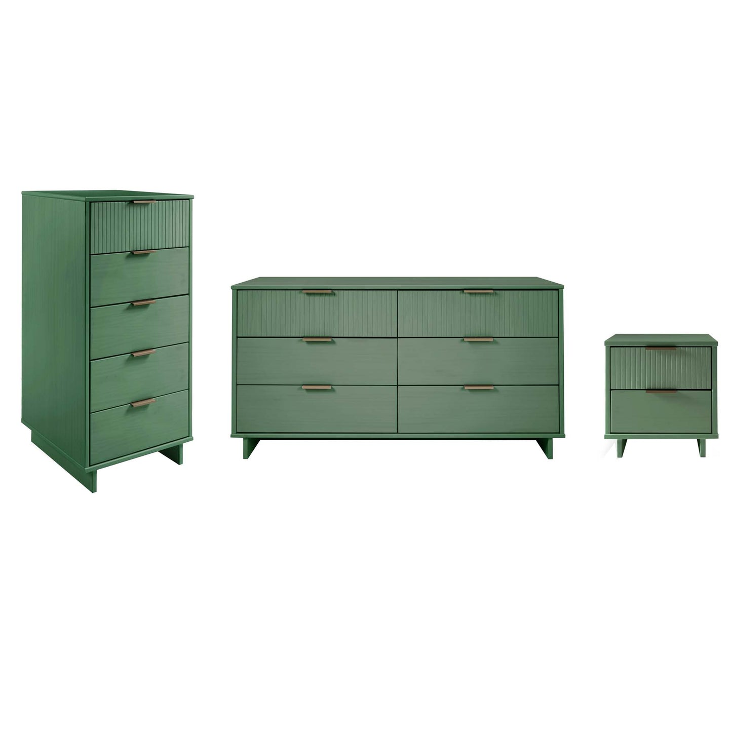 Granville Modern 3-Piece Dresser Set in Sage Green GRAN073