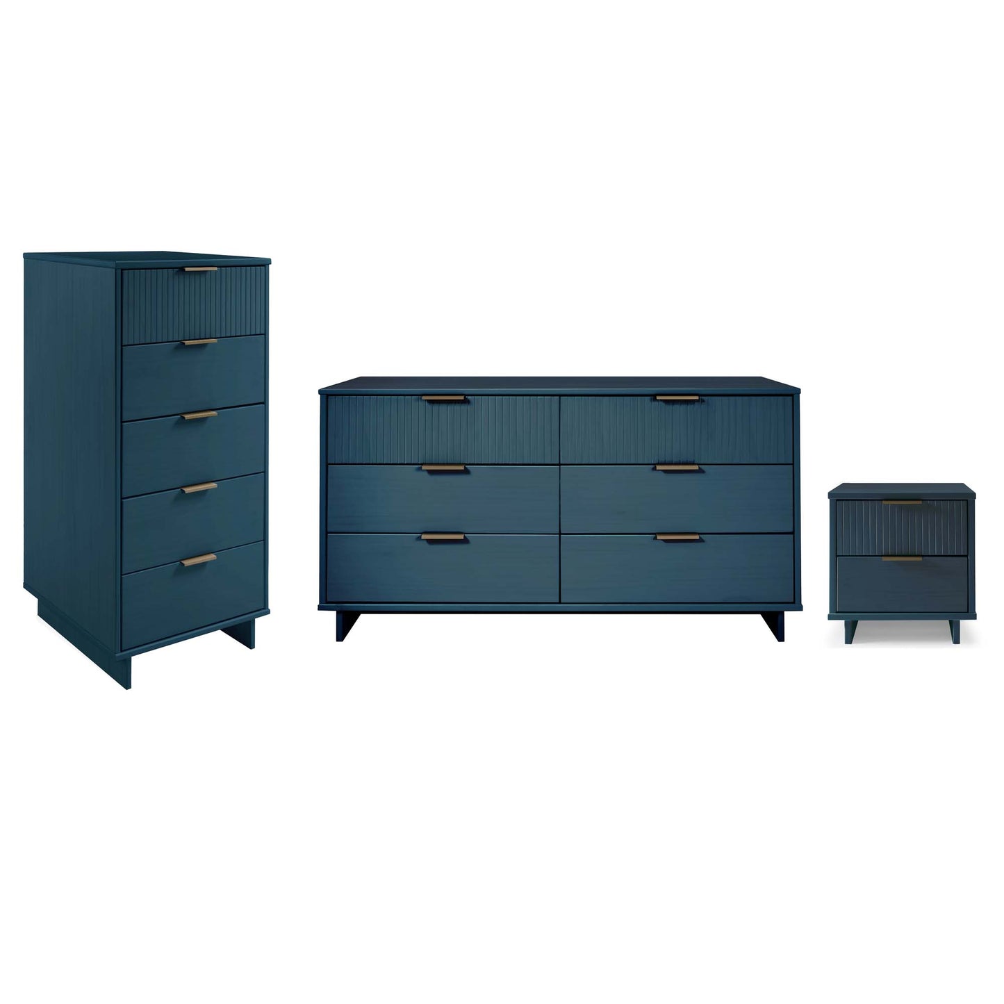 Granville Modern 3-Piece Dresser Set in Midnight Blue GRAN074