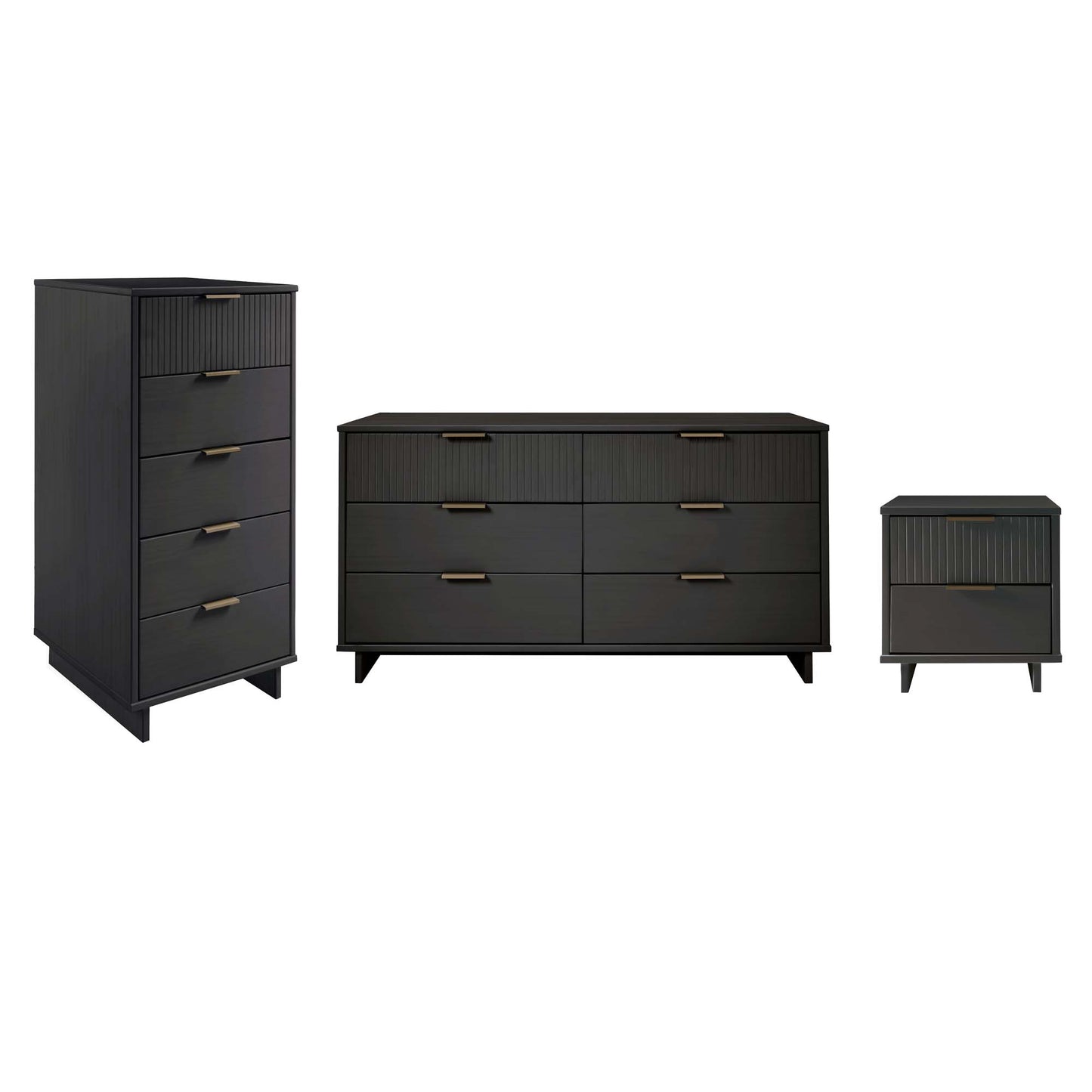 Granville Modern 3-Piece Dresser Set in Charcoal Gray GRAN075