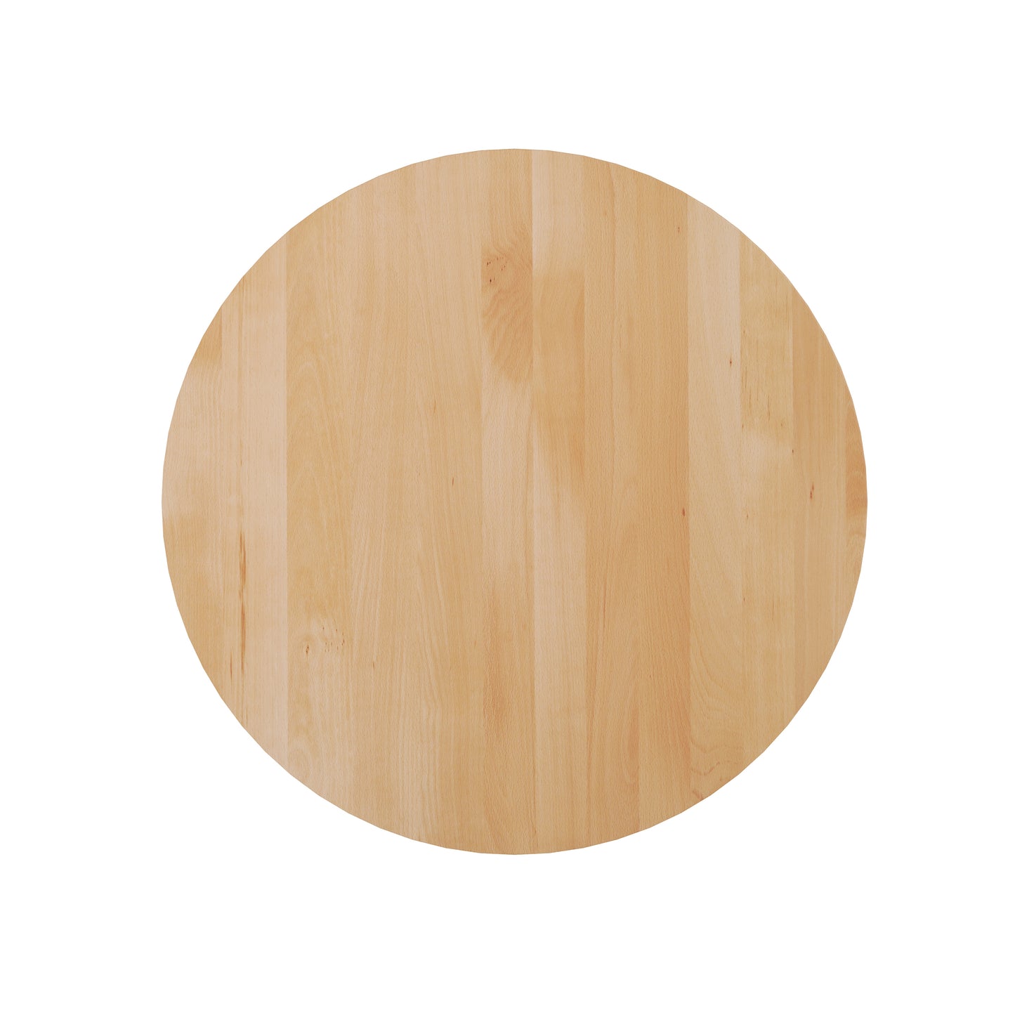 Bennett 30" Round Solid Wood Commercial Indoor Tabletop in Natural with 22" x 22" Bar Height Rust-Resistant Black Cast Iron X-Base Natural Top/Black Base