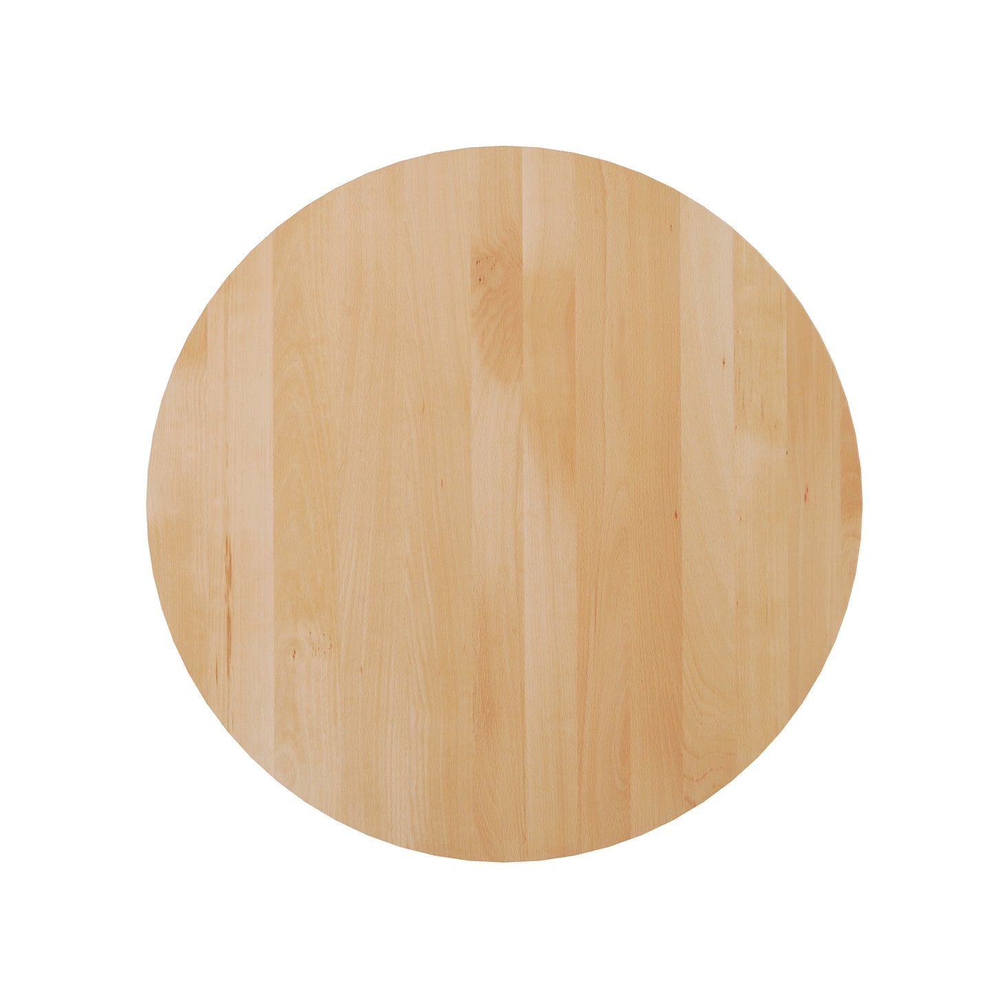 Bennett 30" Round Solid Wood Commercial Indoor Tabletop in Natural with 22" x 22" Table Height Rust-Resistant Silver Cast Iron X-Base Natural Top/Silver Base