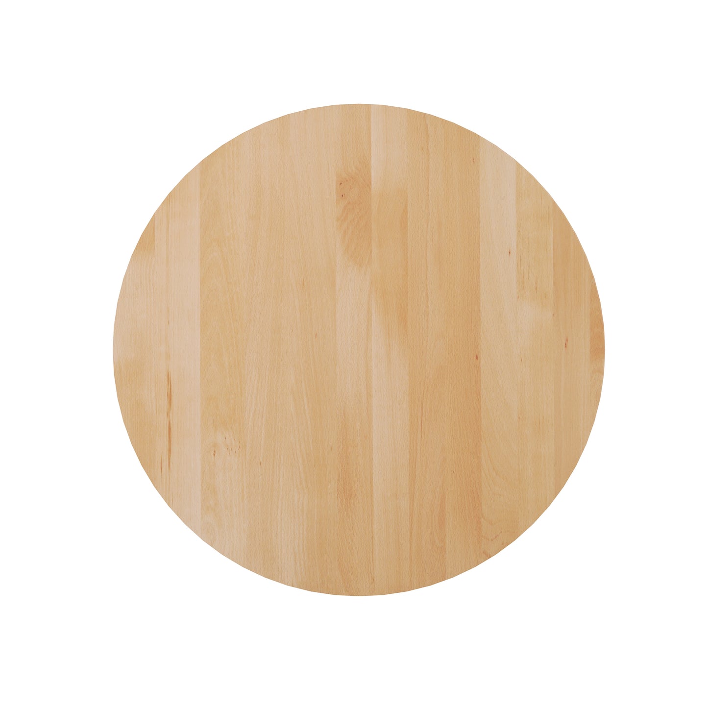 Bennett 30" Round Solid Wood Commercial Indoor Tabletop in Natural with 18" Round Dining Height Rust-Resistant Black Cast Iron Base Natural Top/Black Base