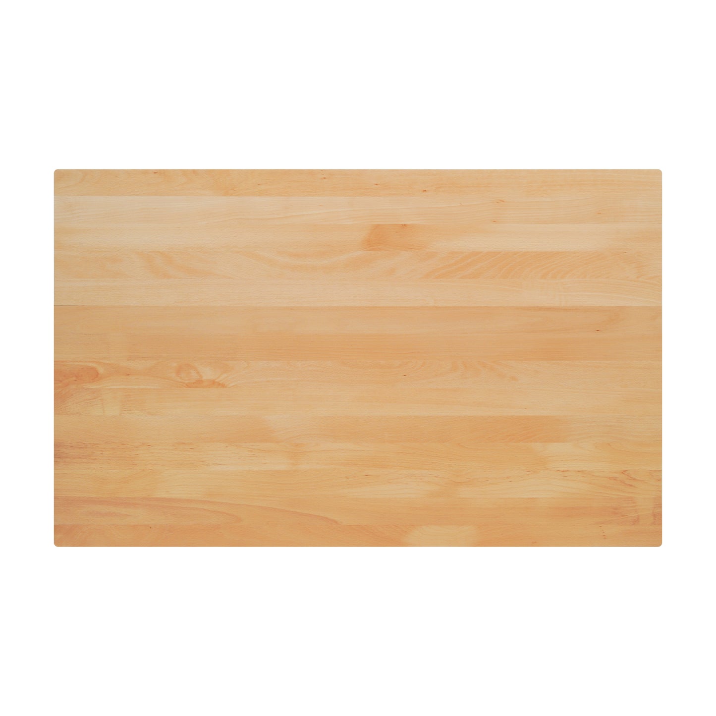 Bennett 30" x 48" Solid Wood Indoor Tabletop in Natural with 27" x 15" Black Double Column Dining Height Table Base Natural Top/Black Base