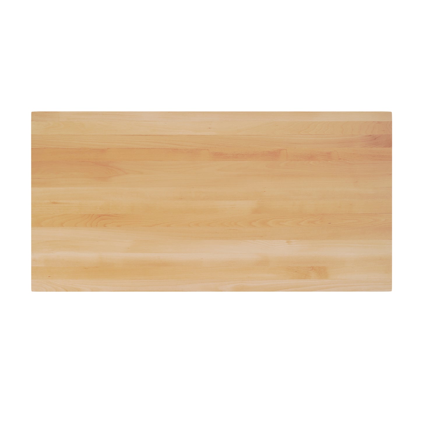 Bennett 30" x 60" Solid Wood Commercial Indoor Tabletop in Natural with 22" x 22" Dining Height Rust-Resistant Black Cast Iron X-Base Natural Top/Black Base