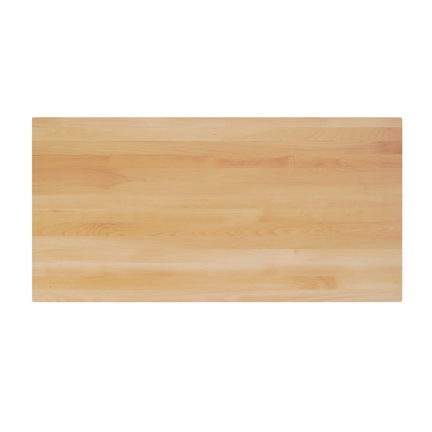 Bennett 30" x 60" Solid Wood Commercial Indoor Tabletop in Natural with 22" x 22" Dining Height Rust-Resistant Silver Cast Iron X-Base Natural Top/Silver Base