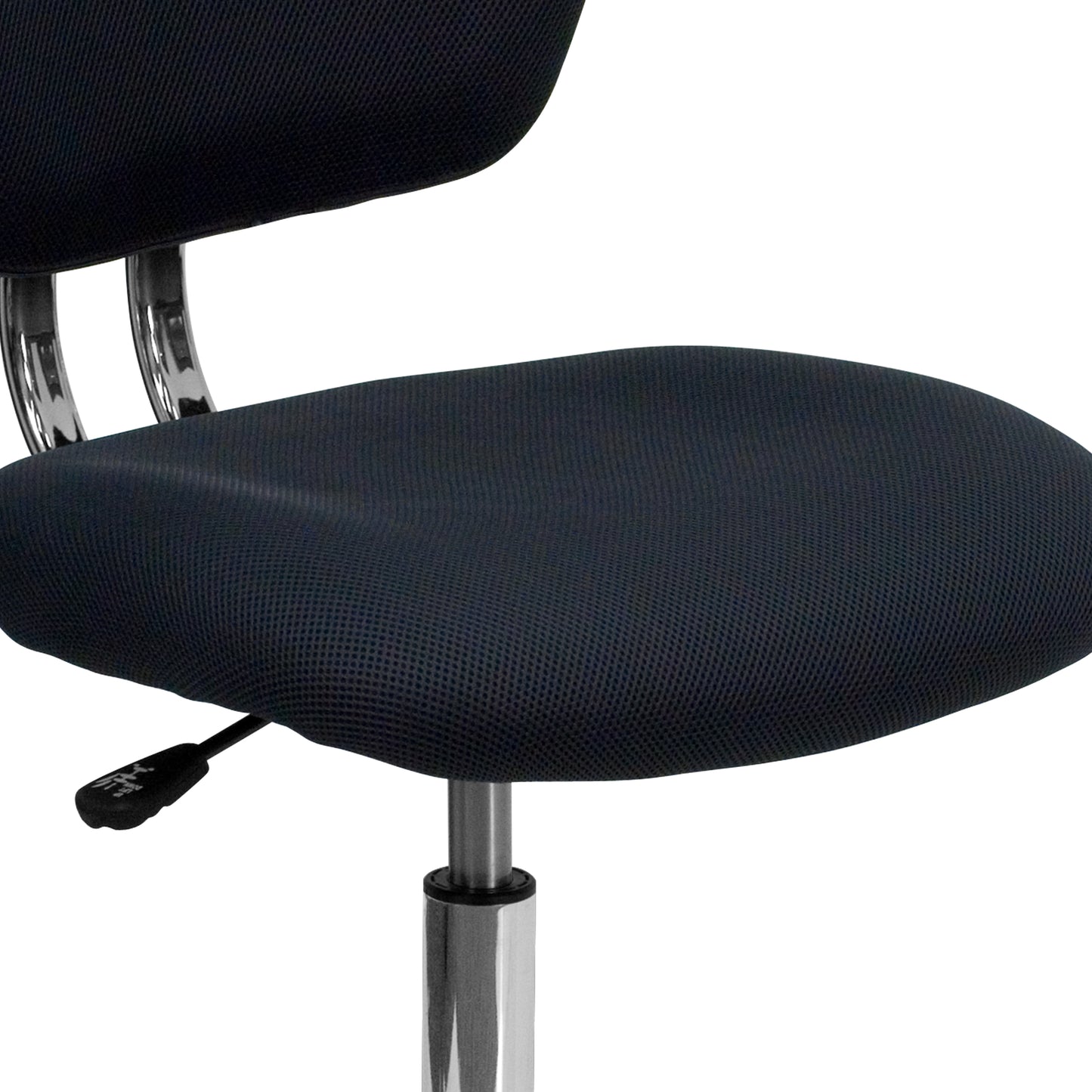Beverly Mid-Back Gray Mesh Padded Swivel Task Office Chair with Chrome Base Gray