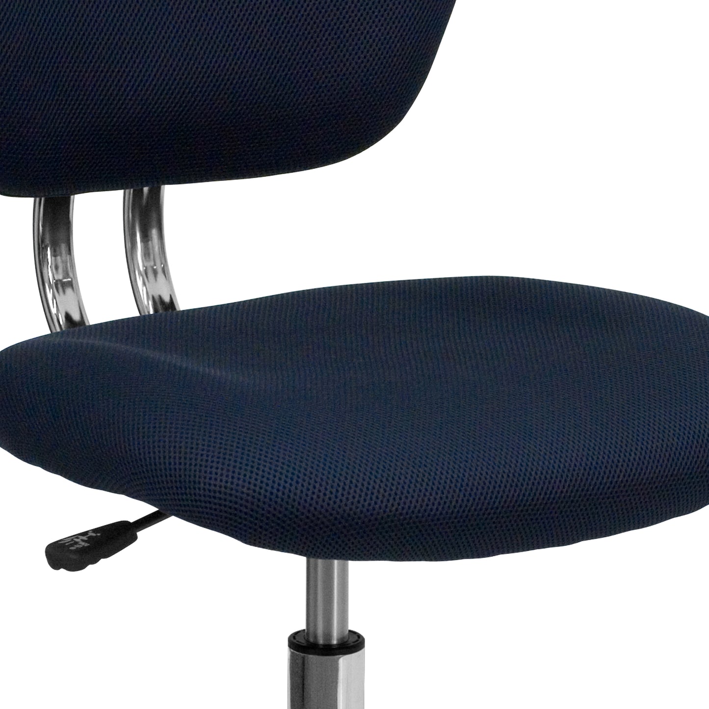 Beverly Mid-Back Navy Mesh Padded Swivel Task Office Chair with Chrome Base Navy