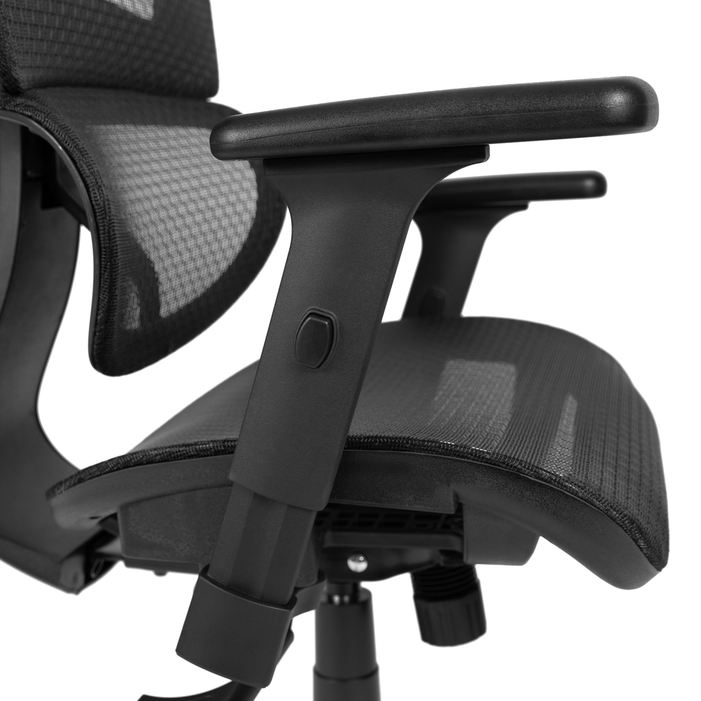 LO Ergonomic Mesh Office Chair with 2-to-1 Synchro-Tilt, Adjustable Headrest, Lumbar Support, and Adjustable Pivot Arms in Black Black