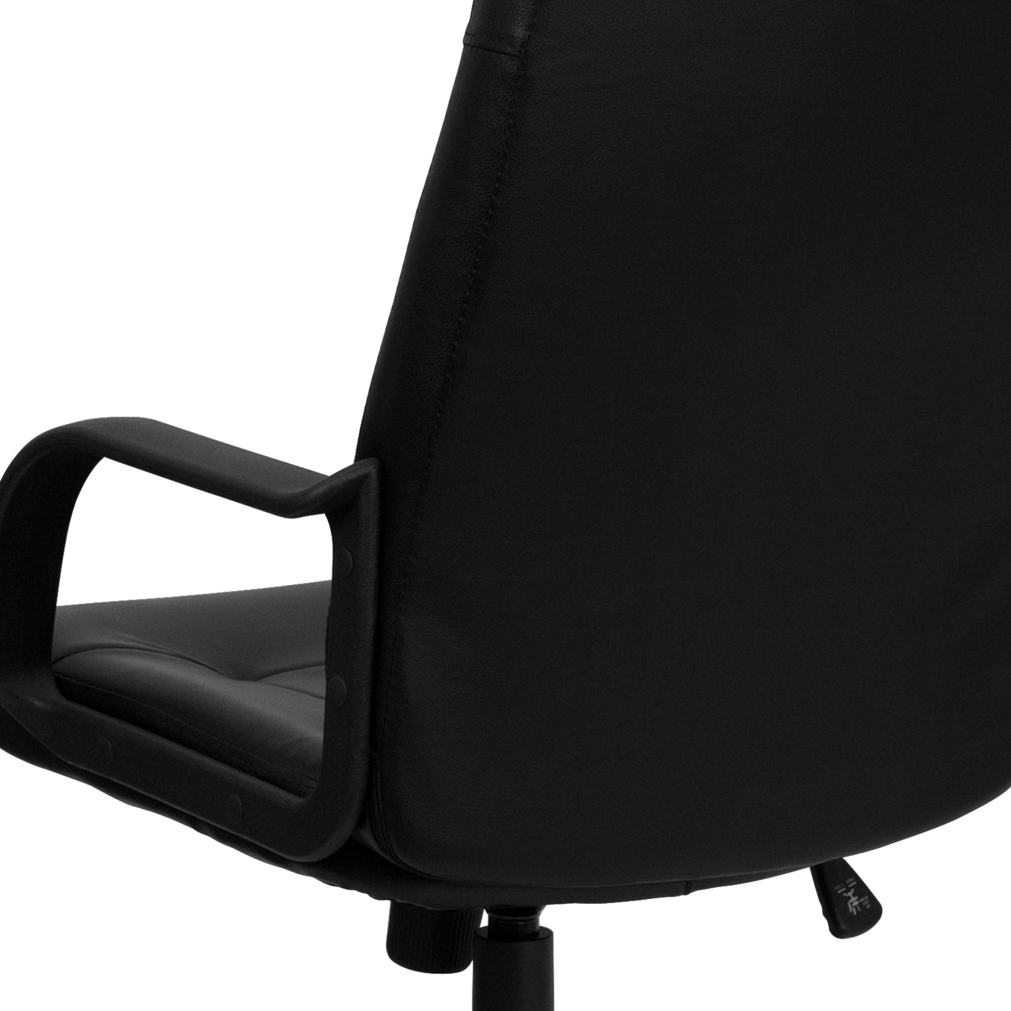 Holly High Back Black Glove Vinyl Executive Swivel Office Chair with Arms Black
