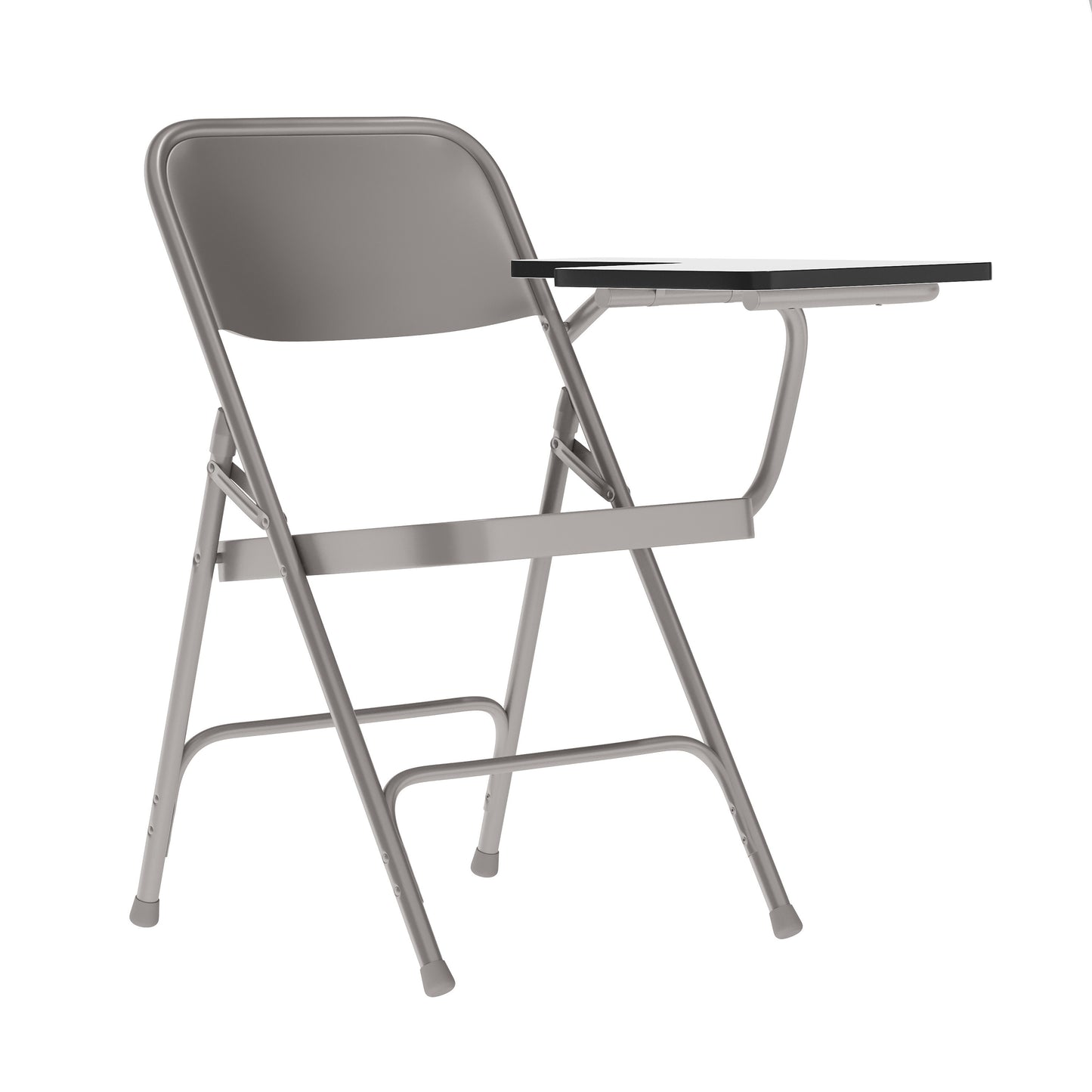 Ralph Premium Steel Folding Chair with Left Handed Tablet Arm Beige