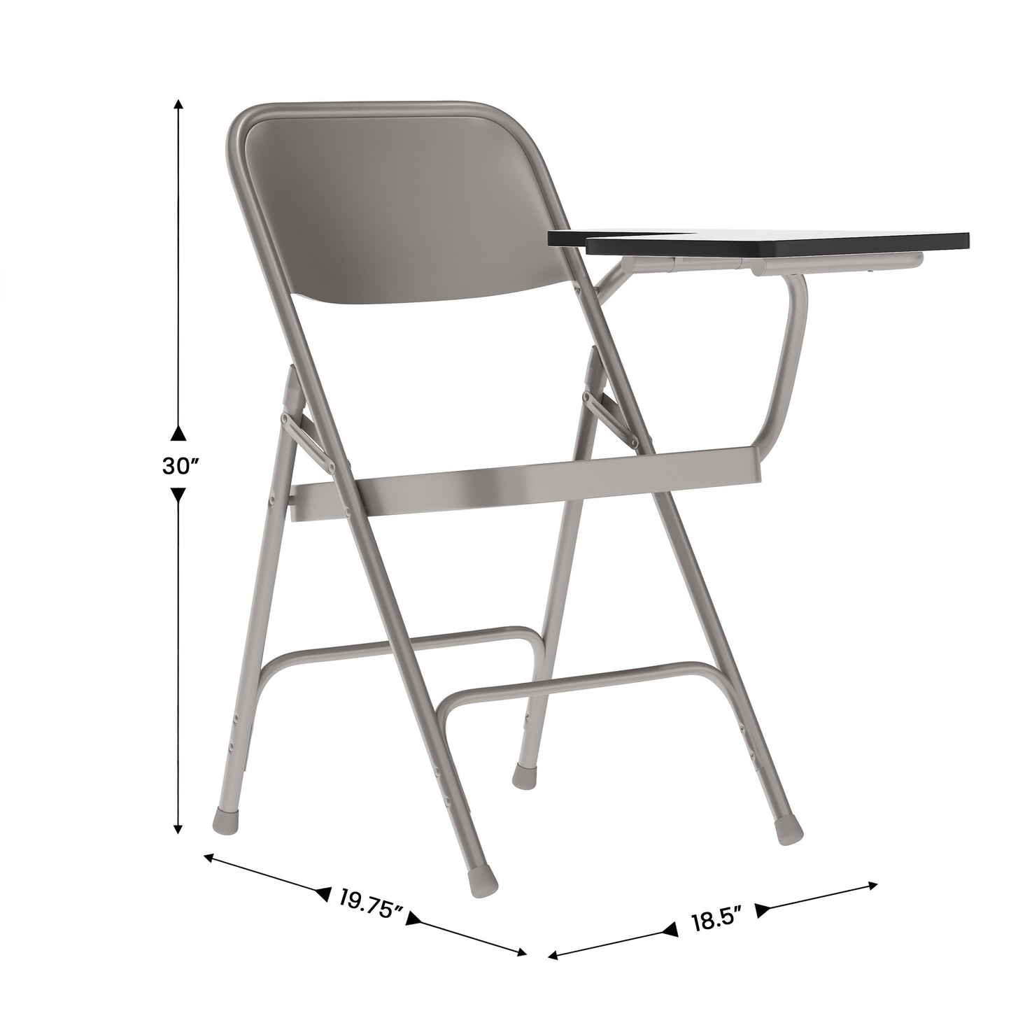 Ralph Premium Steel Folding Chair with Left Handed Tablet Arm Beige