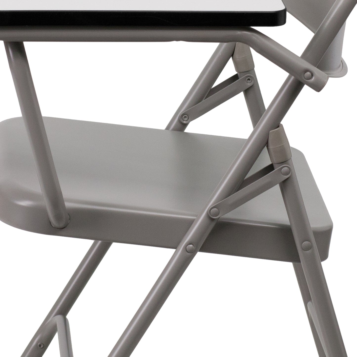 Ralph Premium Steel Folding Chair with Left Handed Tablet Arm Beige