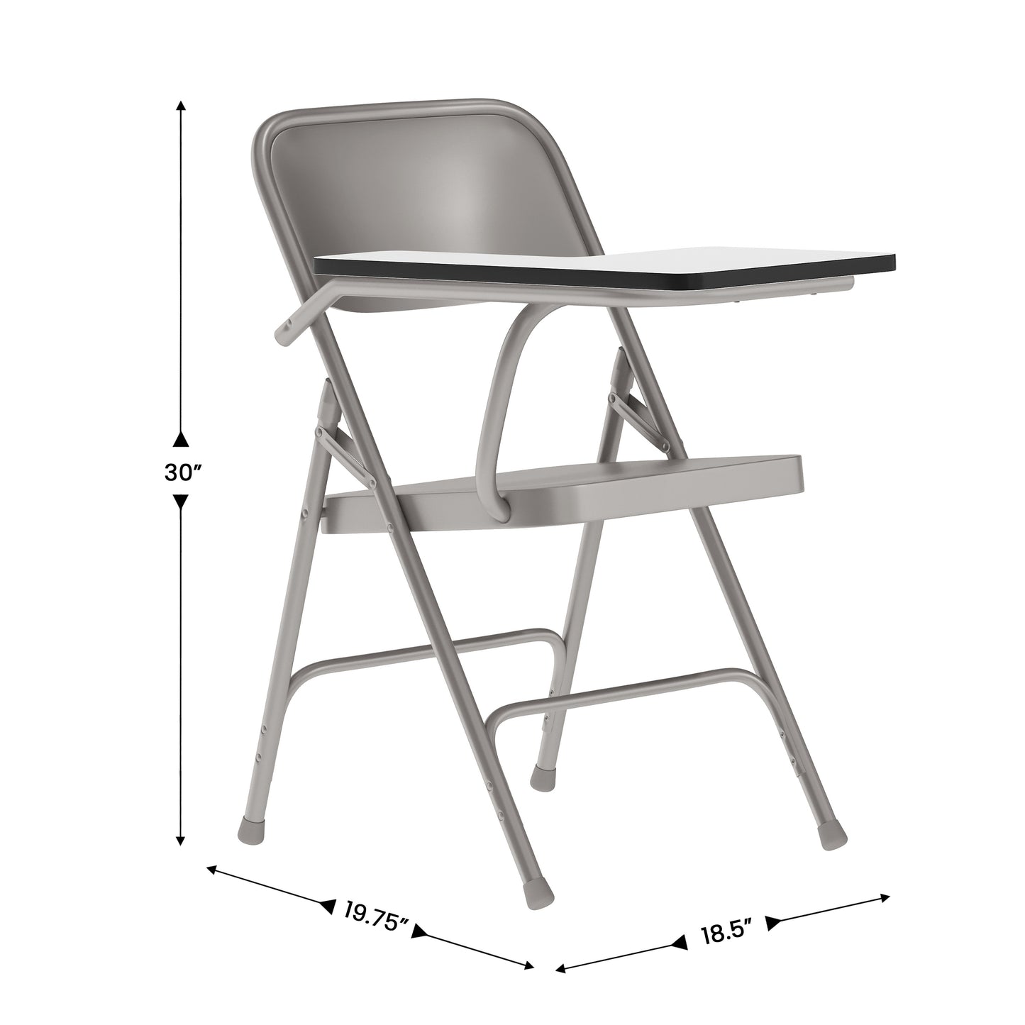 Ralph Premium Steel Folding Chair with Right Handed Tablet Arm Beige