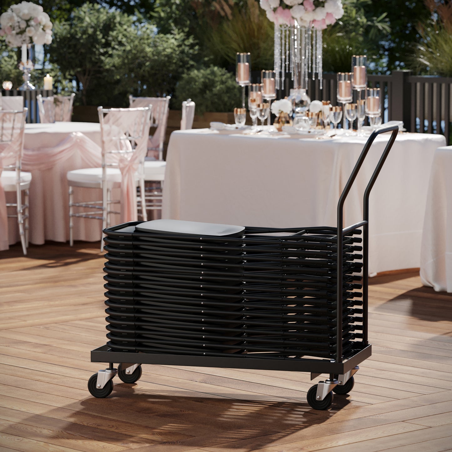 Kaden Folding Chair Dolly Black