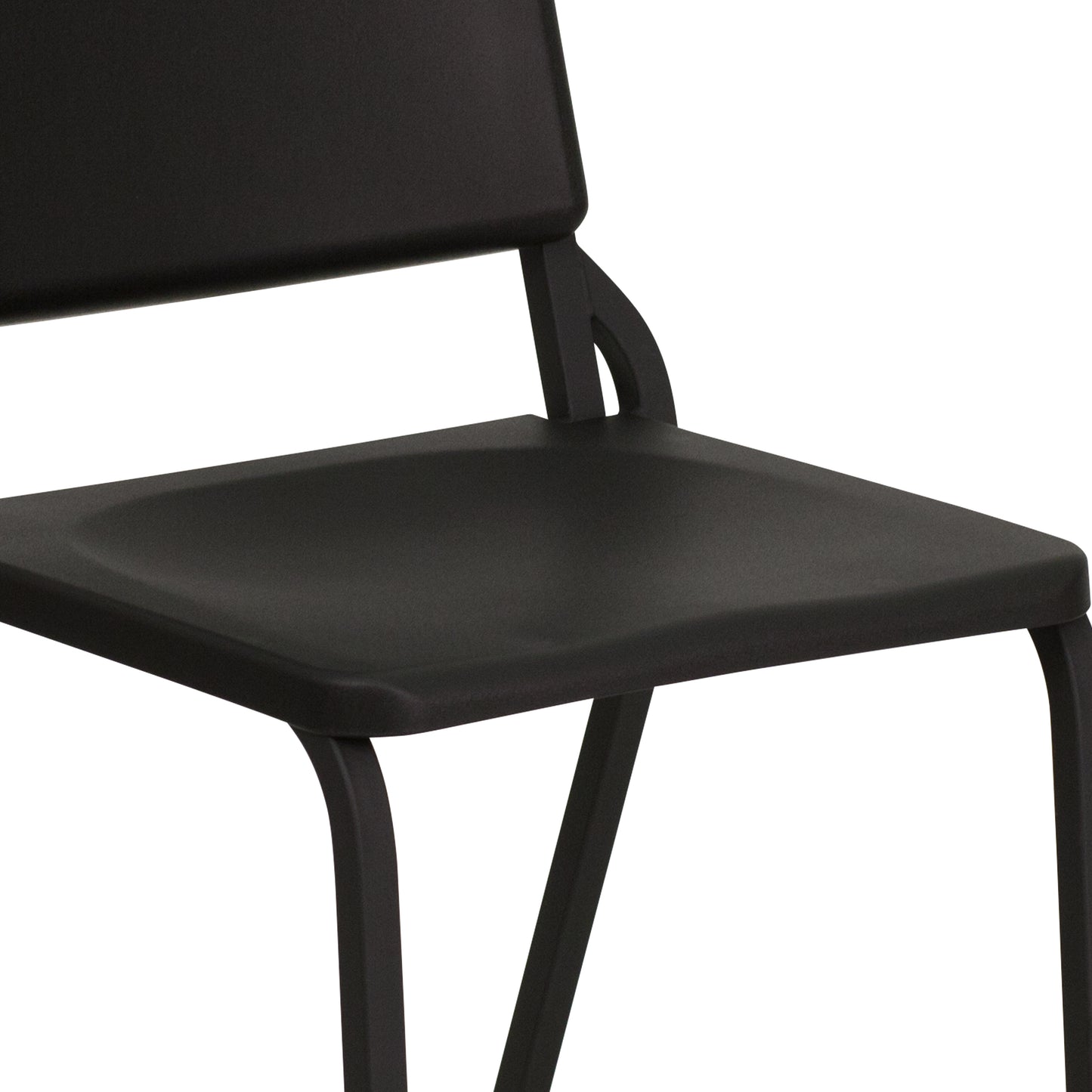 HERCULES Series Black High Density Stackable Melody Band/Music Chair Black