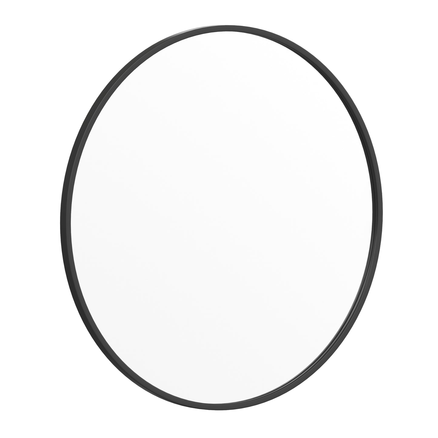 Julianne 30" Round Black Metal Framed Wall Mirror - Large Accent Mirror for Bathroom, Vanity, Entryway, Dining Room, & Living Room Black